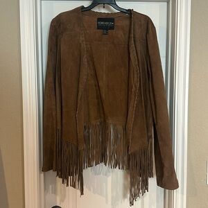Festival type faux suede jacket.